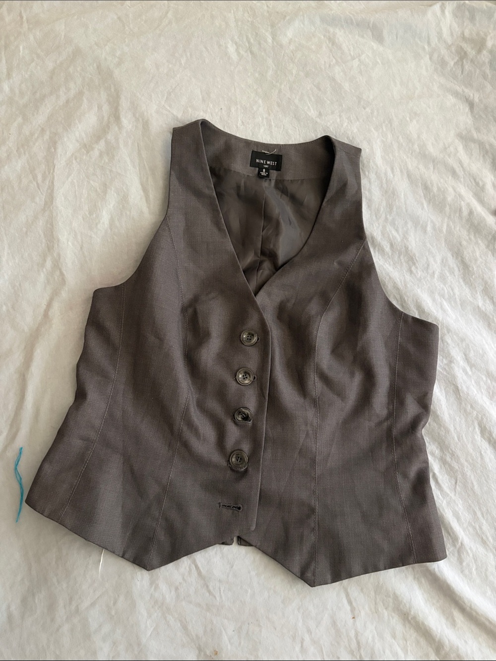 Nine West Women's Gray Tailored Vest